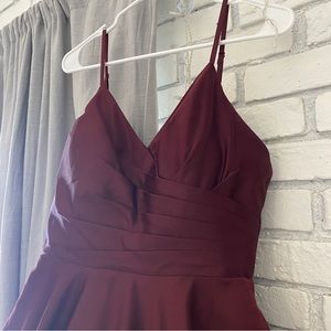 Burgundy Wine Red Prom/Bridesmaid Dress Understated Elegant